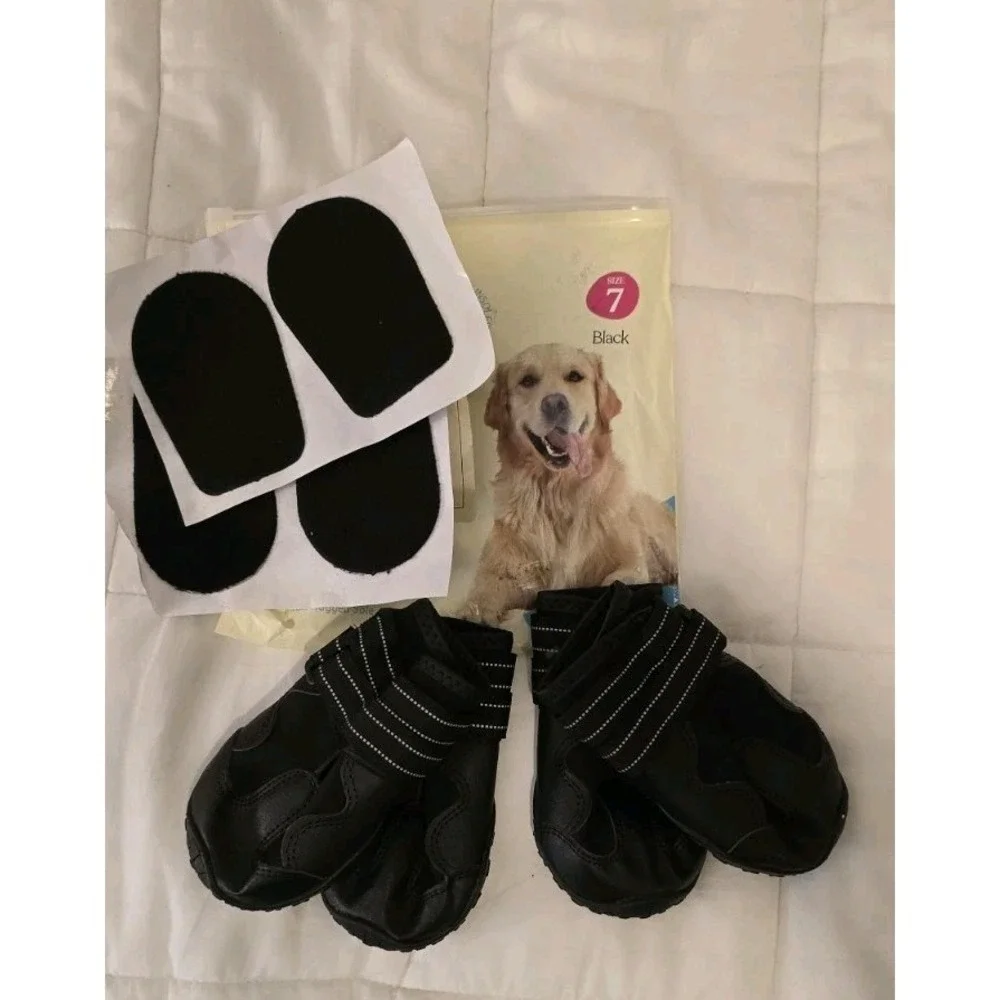 Pitpet Waterproof Dog Shoes -New StylishShoes for Dogs, Black  SIZE 7‎